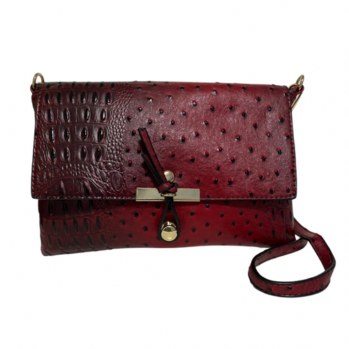 JAZZ BURGUNDY VEGAN LEATHER BAG