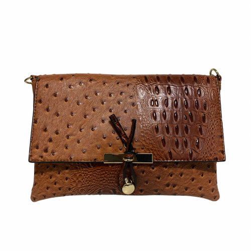 JAZZ BROWN VEGAN LEATHER BAG